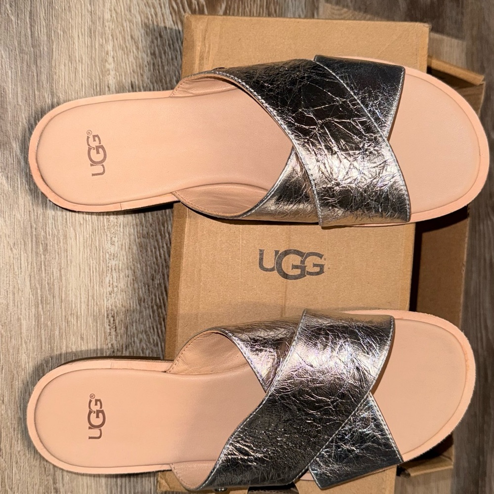 UGG Women's Metallic Slide Sandals